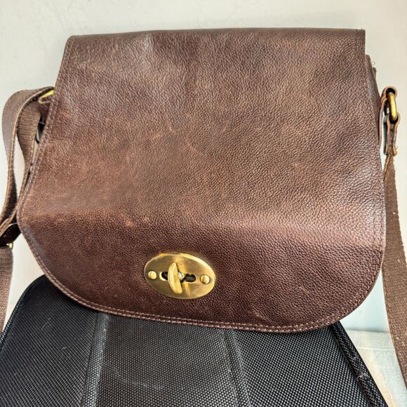 Vintage Rowallan Brown Leather Saddle-Bag Crossbody – Made in Scotland - Picture 14 of 14